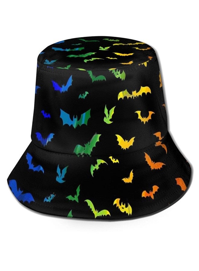 ASYG Halloween Bats Bucket Hat, Bucket Hat Summer Outdoor Fisherman Cap Fun Boys Girls - Image 1